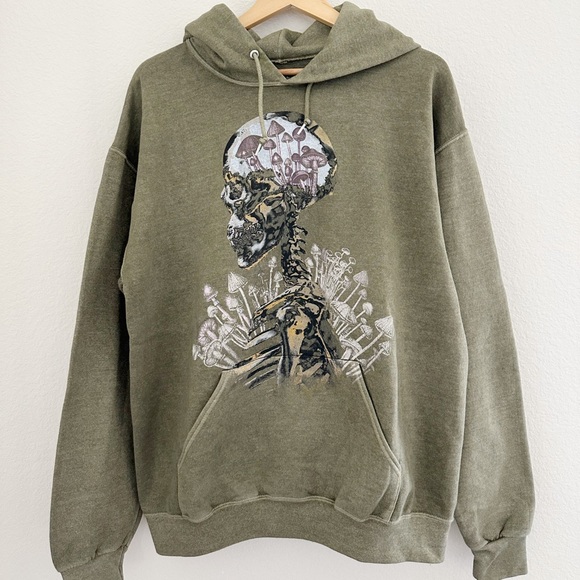 NEW Social Collision Skeleton & Mushroom Hoodie - Picture 5 of 7